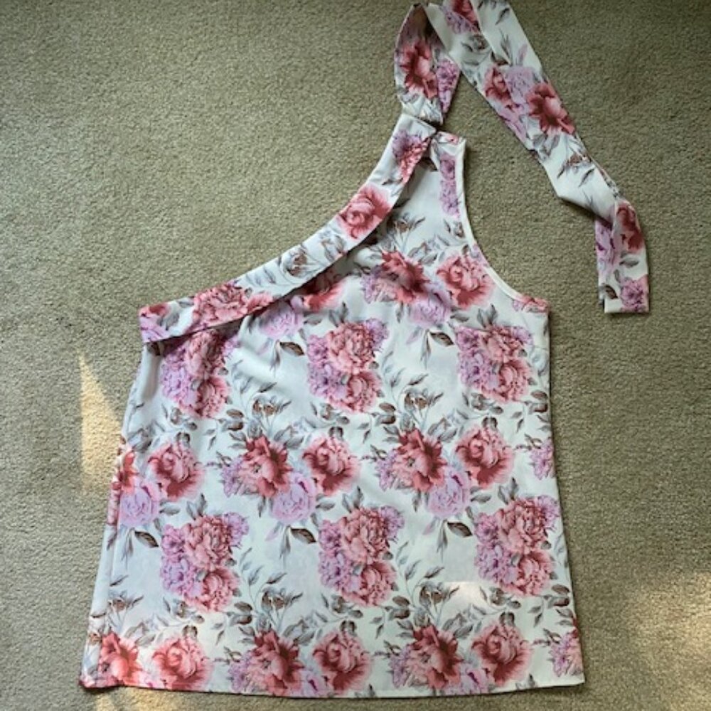 Shein One Shoulder Blouse - Picture 2 of 4